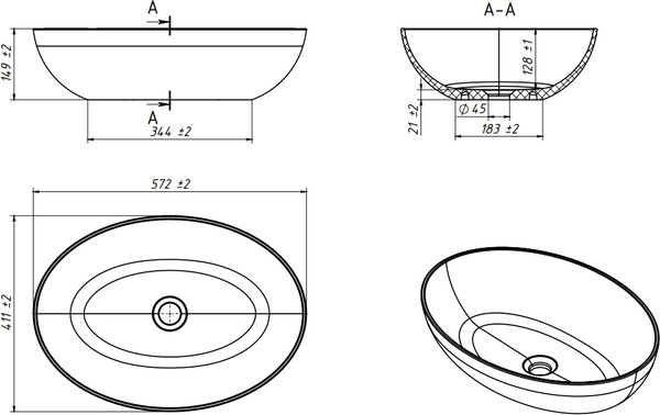 Изображение товара Тумба с умывальником Belux Джаз НП 90-02 + Дубай Д-570 (1, белый глянцевый)