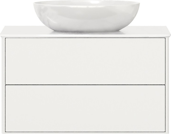 Изображение товара Тумба с умывальником Belux Джаз НП 90-02 + Дубай Д-570 (1, белый глянцевый)