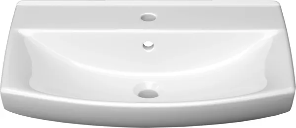 Изображение товара Тумба с умывальником Belux Клермонт Н60-02 + Мебельный Клермонт 60 (1, белый глянцевый, с отверстием и креплением)