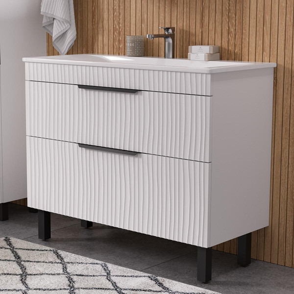 Изображение товара Тумба с умывальником Volna Lotty 100.2Y Pulsus + Pulsus 100 (напольная)