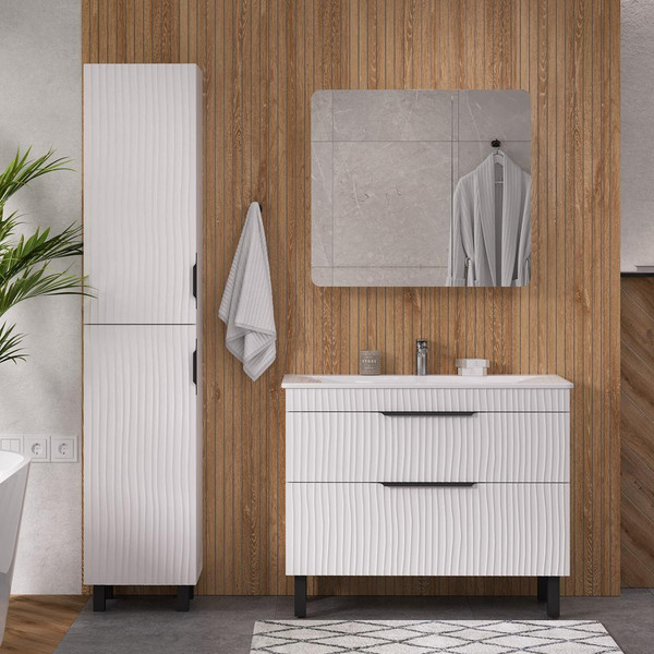 Изображение товара Тумба с умывальником Volna Lotty 100.2Y Pulsus + Pulsus 100 (напольная)