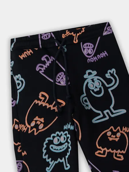 Изображение товара Брюки спортивные детские Mark Formelle 183372 (р.104-56-51, призраки на черном)
