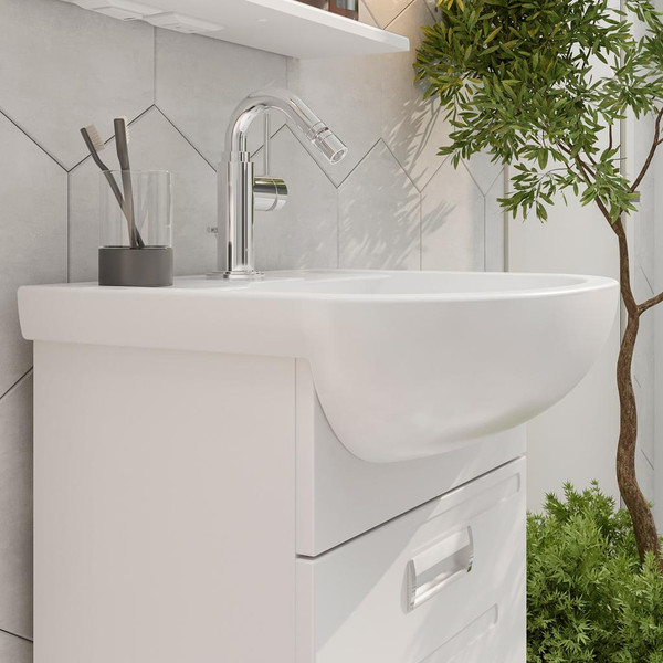 Изображение товара Тумба с умывальником Volna Joli 50.1Y Ладога + Ладога 50 (подвесная)