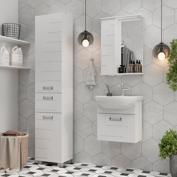 Изображение товара Тумба с умывальником Volna Joli 50.1Y Ладога + Ладога 50 (подвесная)