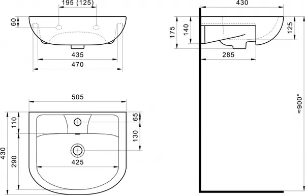 Изображение товара Тумба с умывальником Volna Joli 50.1Y Ладога + Ладога 50 (подвесная)