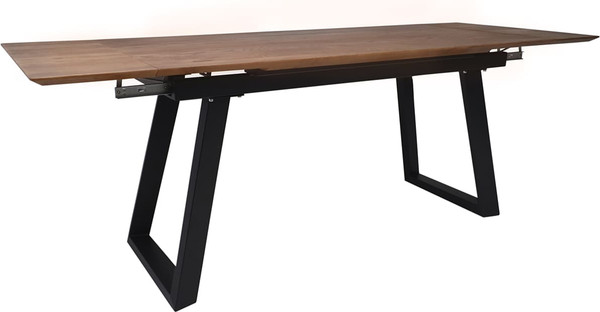 Изображение товара Обеденный стол ОКА Сангай 136-196x80 (дуб мореный/черный)