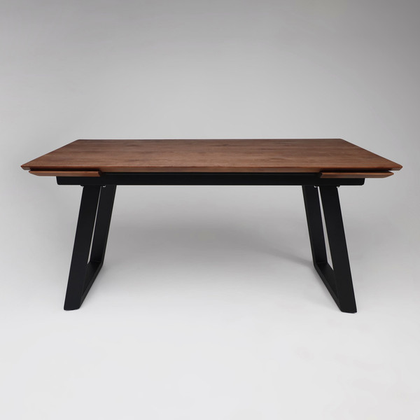 Изображение товара Обеденный стол ОКА Сангай 136-196x80 (дуб мореный/черный)