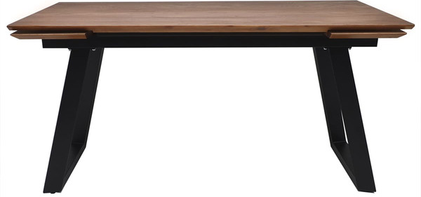 Изображение товара Обеденный стол ОКА Сангай 136-196x80 (дуб мореный/черный)