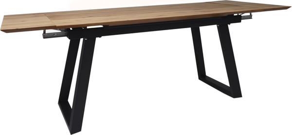 Изображение товара Обеденный стол ОКА Сангай 136-196x80x80 (дуб натуральный/черный)