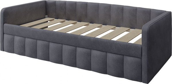 Изображение товара Кровать-тахта Bravo Мебель Молли 90x200 с выкатной частью стандарт 4 вариант (сине-серый)