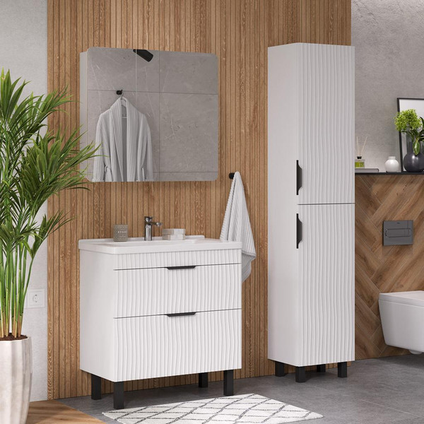 Изображение товара Тумба с умывальником Volna Lotty 80.2Y Миранда + Миранда 80 (напольная)