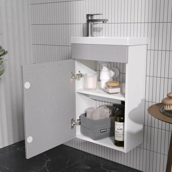 Изображение товара Тумба с умывальником Volna Vario Sf.40.1D Миранда + Миранда 40 (подвесная)