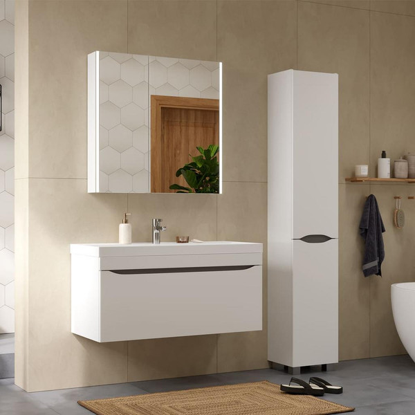 Изображение товара Тумба с умывальником Volna Prime 100.1Y + Prime 100 (подвесная)