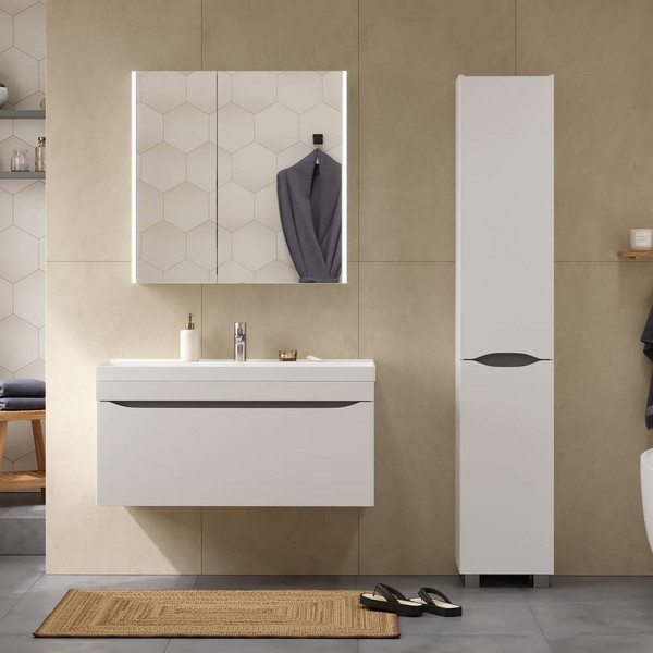 Изображение товара Тумба с умывальником Volna Prime 100.1Y + Prime 100 (подвесная)