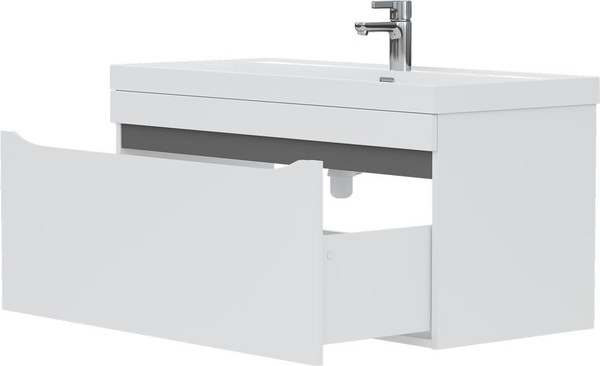 Изображение товара Тумба с умывальником Volna Prime 100.1Y + Prime 100 (подвесная)