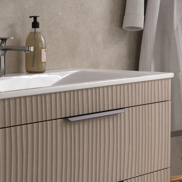 Изображение товара Тумба с умывальником Volna Lotty 100.2Y Pulsus + Pulsus 100 (латте, напольная)