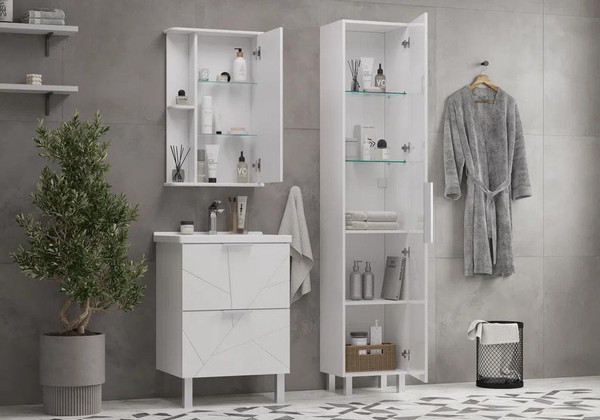 Изображение товара Тумба с умывальником Volna Twing 60.2Y Миранда Артвин + Миранда 60 (белый)