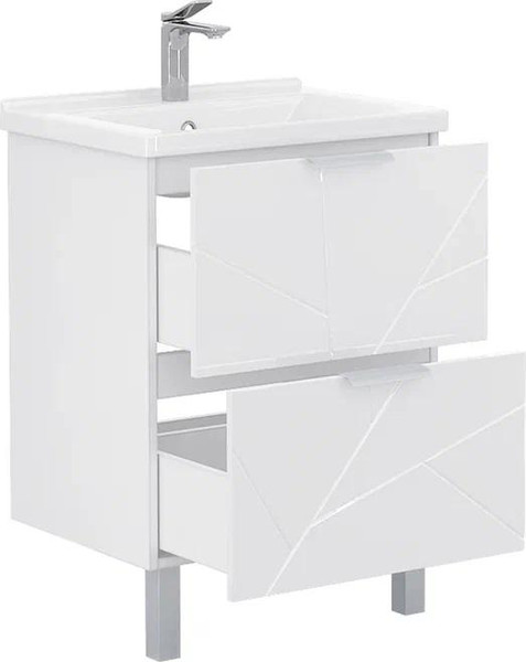 Изображение товара Тумба с умывальником Volna Twing 60.2Y Миранда Артвин + Миранда 60 (белый)
