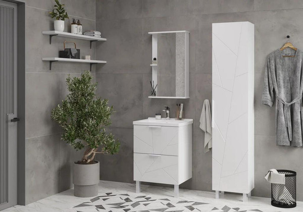 Изображение товара Тумба с умывальником Volna Twing 60.2Y Миранда Артвин + Миранда 60 (белый)