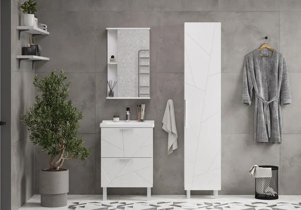 Изображение товара Тумба с умывальником Volna Twing 60.2Y Миранда Артвин + Миранда 60 (белый)