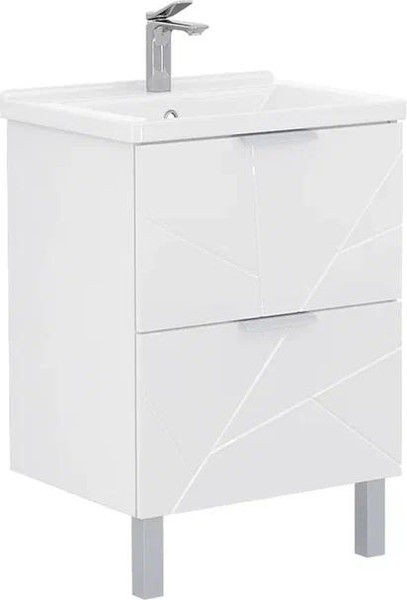 Изображение товара Тумба с умывальником Volna Twing 60.2Y Миранда Артвин + Миранда 60 (белый)