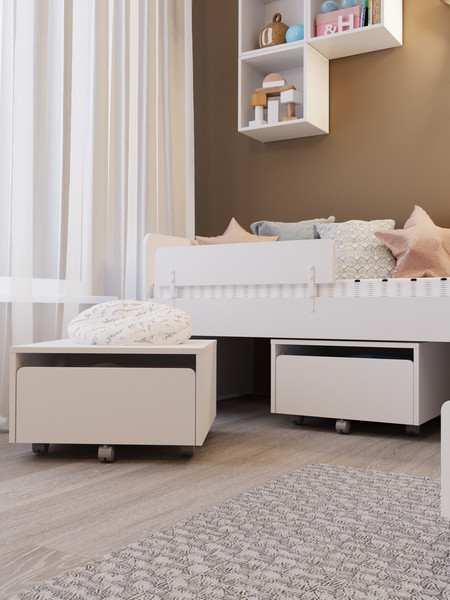 Изображение товара Односпальная кровать Mebelain Пикси 80x160 (белый)