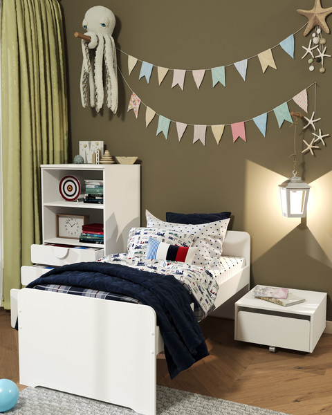 Изображение товара Односпальная кровать Mebelain Пикси 80x160 (белый)