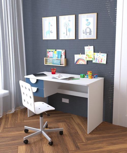 Изображение товара Письменный стол Mebelain Пикси 120х57х75 (озорной синий)
