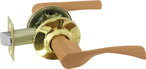 Изображение товара Ручка дверная Нора-М ЗВ2-05 (светлое дерево/золото)