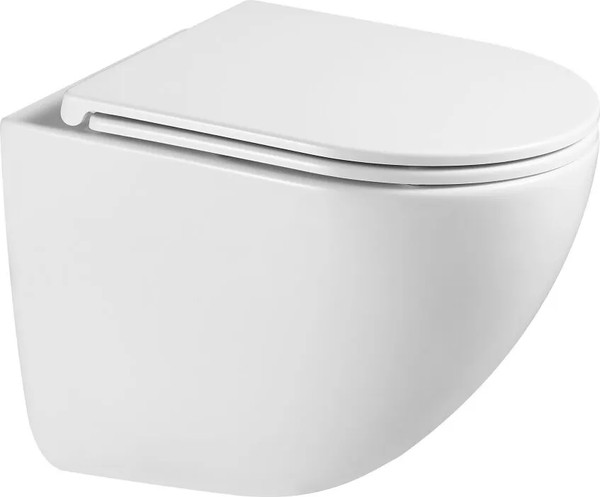Изображение товара Унитаз подвесной с инсталляцией Abber Bequem AC1131TC-AC0105-AC0120MW (с кнопкой смыва)
