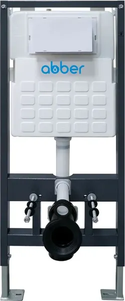 Изображение товара Унитаз подвесной с инсталляцией Abber Rechteck AC1219TC-AC0105-AC0120MW (с кнопкой смыва)