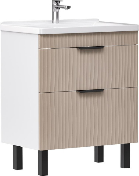 Изображение товара Тумба с умывальником Volna Lotty 70.2Y Миранда/Фостер/Pulsus + Миранда 70 (латте, напольная)