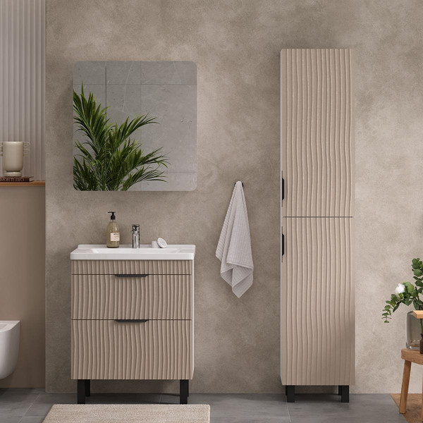 Изображение товара Тумба с умывальником Volna Lotty 70.2Y Миранда/Фостер/Pulsus + Миранда 70 (латте, напольная)