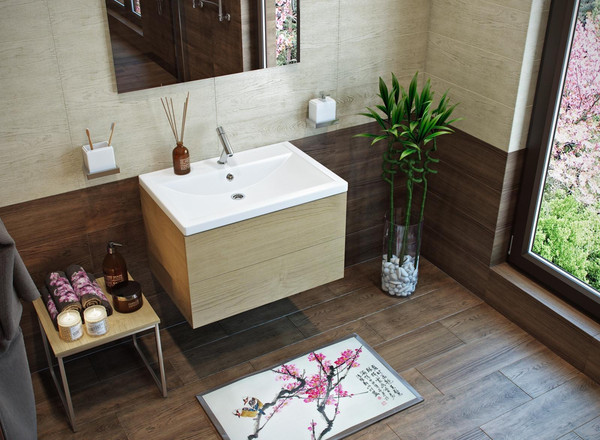 Изображение товара Тумба с умывальником Volna Osmond 70 + Фостер 70