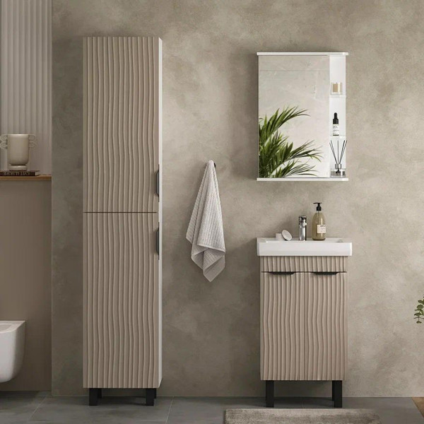 Изображение товара Тумба с умывальником Volna Lotty 50.2D Тигода + Тигода 50 (латте, напольная)