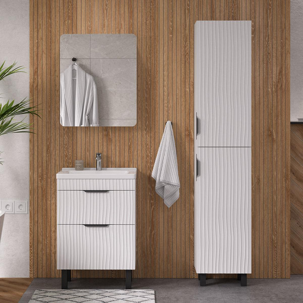 Изображение товара Тумба с умывальником Volna Lotty 60.2Y Миранда + Миранда 60 (напольная)