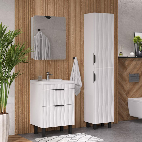 Изображение товара Тумба с умывальником Volna Lotty 60.2Y Миранда + Миранда 60 (напольная)