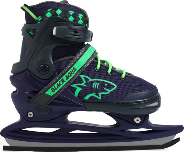 Изображение товара Коньки раздвижные Black Aqua 10964179 (р.35-38, синий/зеленый)