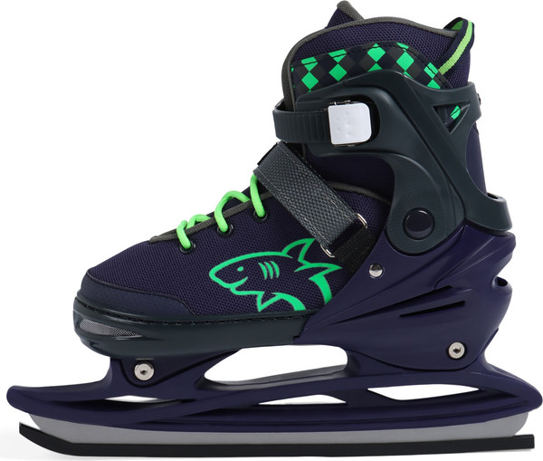 Изображение товара Коньки раздвижные Black Aqua 10964179 (р.35-38, синий/зеленый)