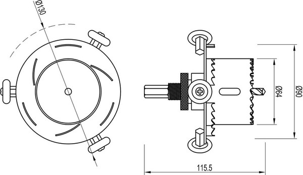 Коронка Arlight Двухуровневая ATK-DRILL-R64-R90 / 053042 — фото 6
