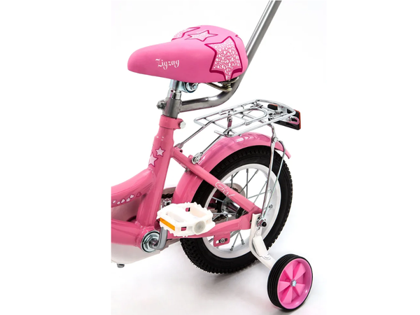 Изображение товара Детский велосипед с ручкой ZigZag Girl 12 / ZG-1224 (розовый, разобранный, в коробке)