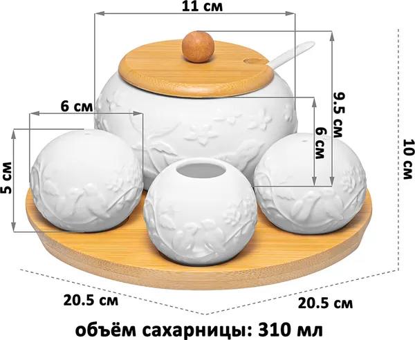 Изображение товара Набор для специй Elan Gallery Птички на ветке / 540993