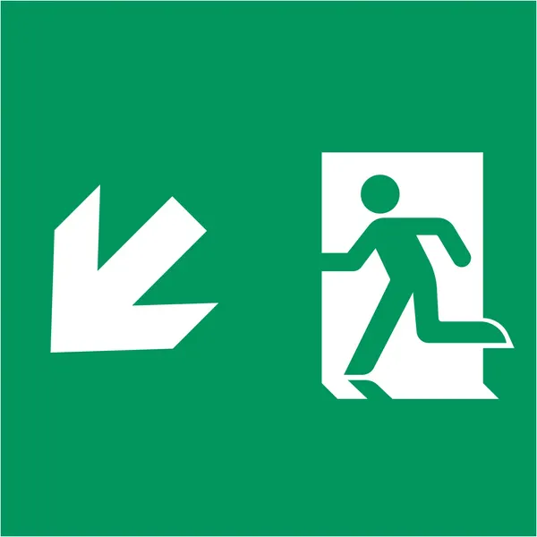 Изображение товара Пиктограмма для аварийного светильника Arlight EMGP-MARK-MA-LDOWN Человек, Вниз-Влево / 059841