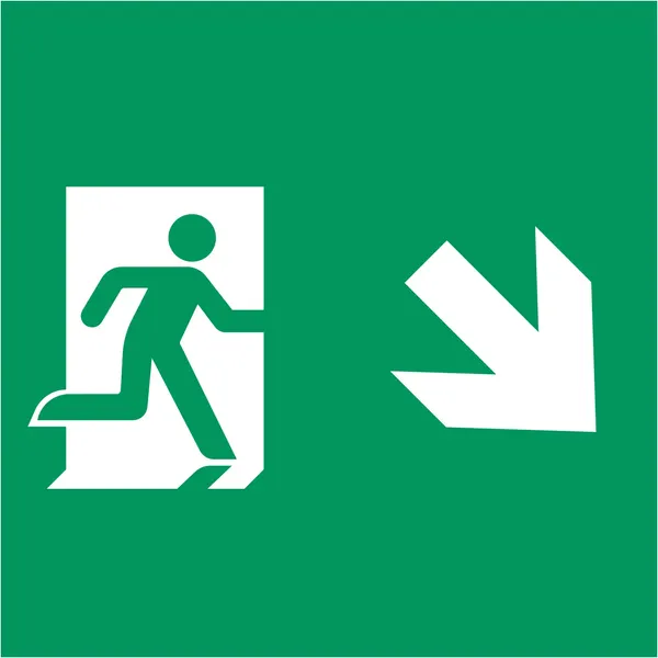 Изображение товара Пиктограмма для аварийного светильника Arlight EMGP-MARK-MA-RDOWN Человек, Вниз-Вправо / 059839