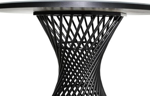 Изображение товара Обеденный стол Древпром Лотос СТ ДП1-03-15 ф900 М191  (камень №19/черный матовый)