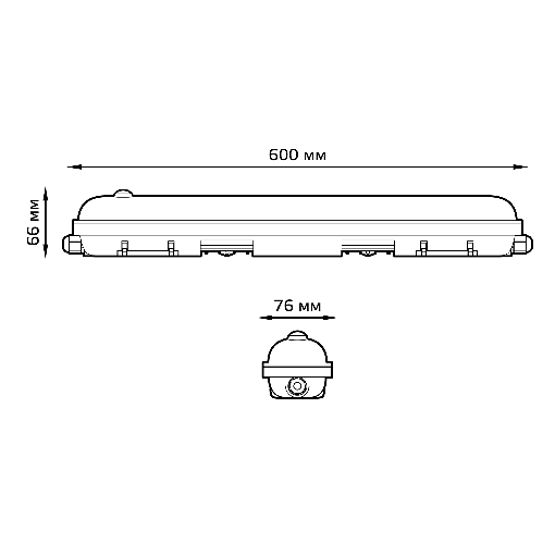 Изображение товара Светильник линейный Gauss 864424218-S (серый)