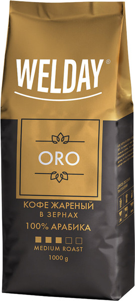 Изображение товара Кофе в зернах Welday Oro 100% арабика / 622410 (1кг)