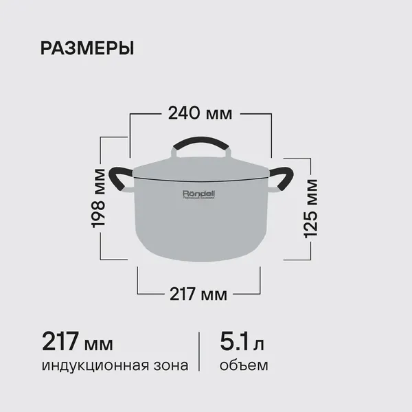 Изображение товара Кастрюля Rondell Akzent RDS-1389