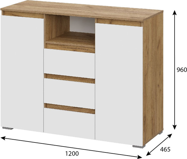 Изображение товара Тумба Тащи в дом Люмо КМ 01 (дуб крафт золото/белый)