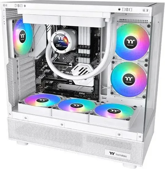 Изображение товара Набор вентиляторов для корпуса Thermaltake CT120 Reverse ARGB Sync 2 Pack / CL-F175-PL12SW-A (белый)